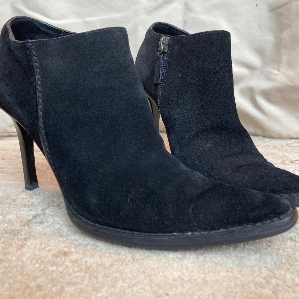 Gucci stiletto ankle boots, 6.5 black suede